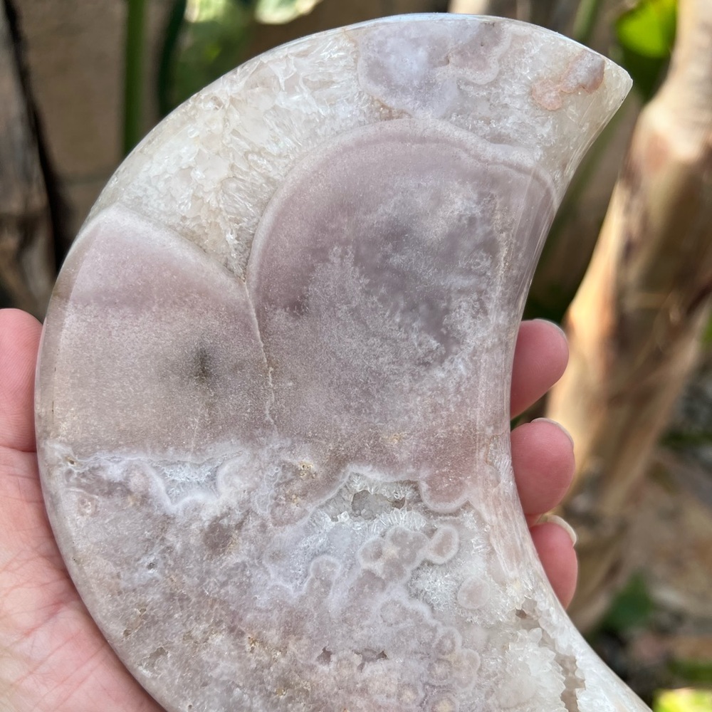 Pink Amethyst Purple Amethyst Quartz Crystal Moon.